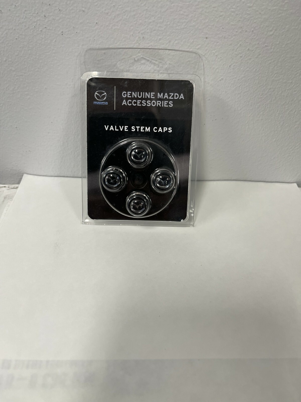 GENUINE MAZDA Valve stem caps with Mazda logo (black) eBay