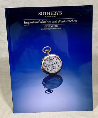 SOTHEBY'S 1990 New York Auction Catalogue Important Watches & Wristwatches OEM /