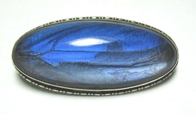 TIM Made in England Sterling Silver and Butterfly Wing Pin 7.3 grams  1 1/2 