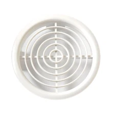 240 X Air Vents - Soffit Louvre White Push Fit For 100mm Diameter Hole Onestop