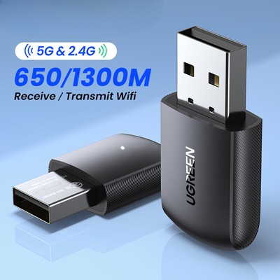Wifi Adapter AC650/AC1300 5G&2.4G WiFi USB Ethernet for PC Laptop Desktop Window