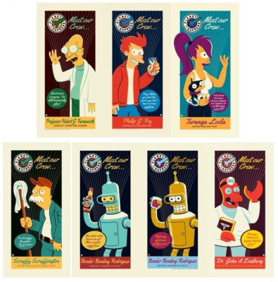 Futurama Art Professor Farnsworth Philip Fry Leela Scruffy Bender