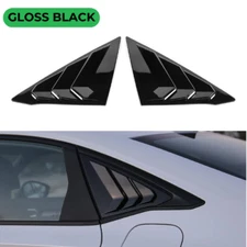 Glossy Black Quarter Panel Rear Side Window Louver For 2022~2025 Civic Seden