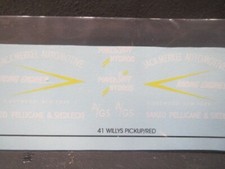 Jack Merkel 41' Willys Pickup AA/GS 1/25 Decal from Fremont Racing Specialties