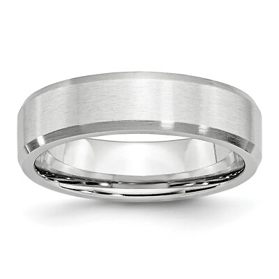 Chisel Cobalt Beveled Edge Satin 6mm Band CC13