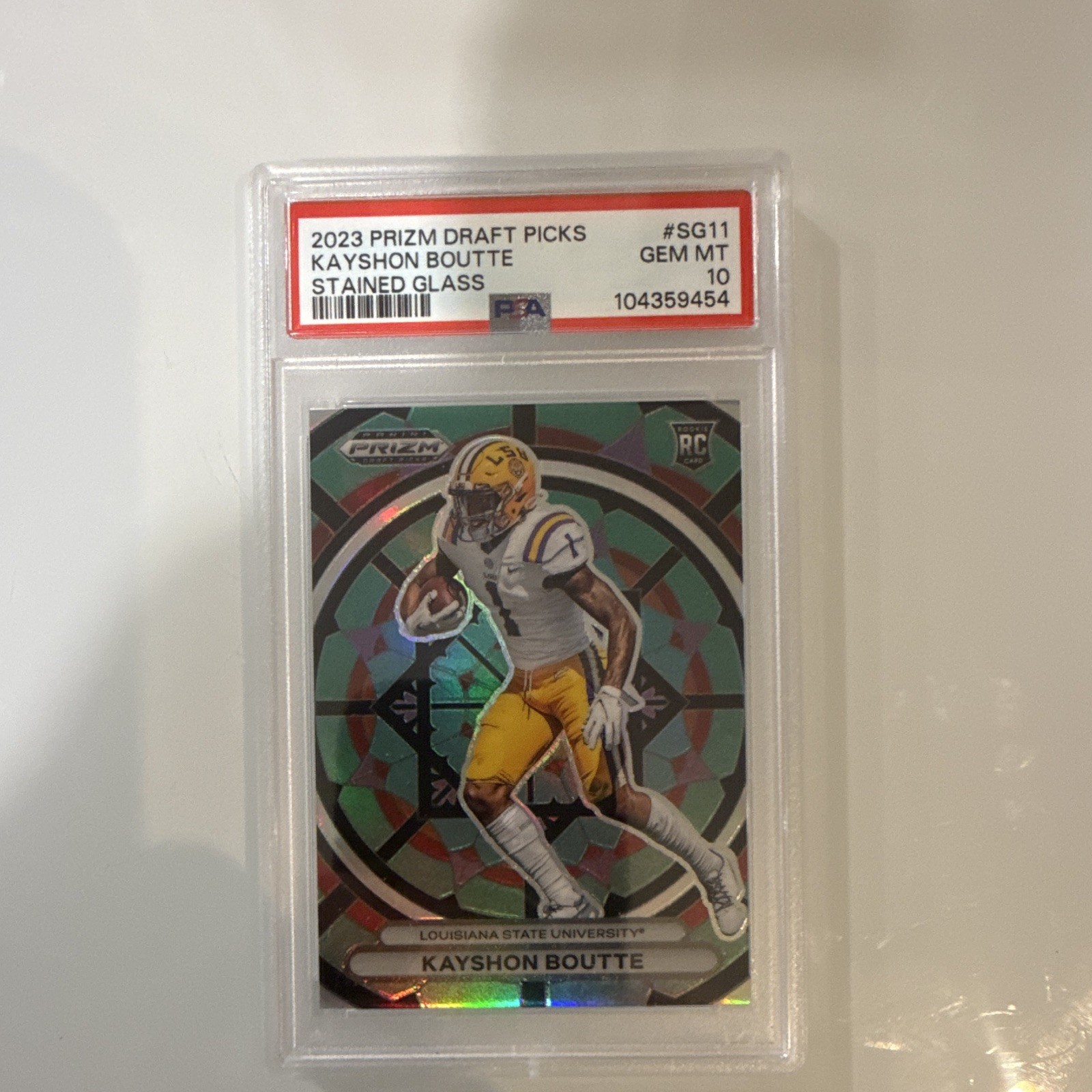 Kayshon Boutte Panini Prizm Draft Picks Stained Glass #SG11 Base