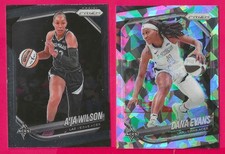 2025 WNBA Prizm Cracked Ice Dana Evans #33 W/A'Ja Wilson Base #76 Las Vegas Aces