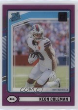 2024 Panini Clearly Donruss Rated Rookie Purple 47/75 Keon Coleman #67 1co7