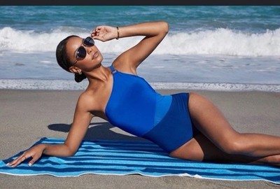 Beyond Control Solid One-Shoulder One-Piece  Swimsuit Tummy Control Slimming 12