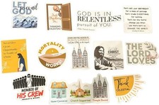 LDS Sticker Pack 12pcs Russell M Nelson Quotes Think Celestial Vinyl Stickers