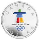 2010 $1 Lucky Loonie - Sterling Silver Dollar 7 Grams & Box COA RCM Olympics