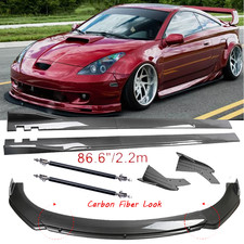 Carbon Fiber Front Bumper Lip Spoiler 86.6 Side Skirt For Toyota Celica Gt