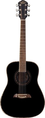Oscar Schmidt OG1B 3/4 Sized Acoustic Dreadnought Guitar - Black