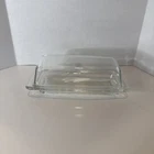 Pyrex 72-B Clear Glass Butter Dish With Lid Vintage