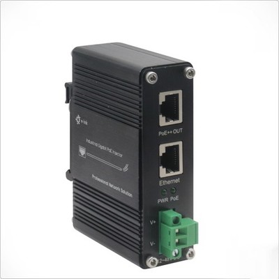 PoE Injector Industrial Gigabit 95W 802.3bt PoE++ Injector 12~48V DC PoE Adapter