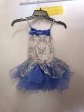 Dance Costume IC Blue Weissman 6780 Ballet Dress Up Sequin Lace Tutu