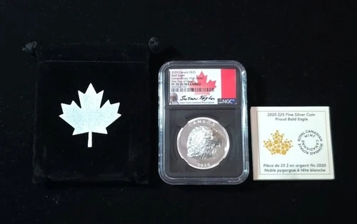 2020 Canada $25 Silver Bald Eagle NGC PF70 Ultra Cameo Signed Susan Taylor 103