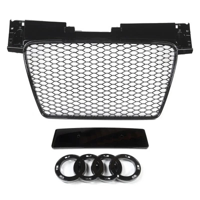 New Honeycomb Grill for Audi TT / TTS 2006-2014 MK2 Grille Gloss Black TTRS 8J - Image 1 of 4