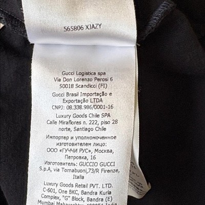 Gucci Made in Italy Blade Print Oversized T-Shirt Black 565806