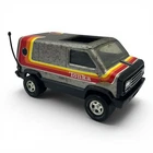 Vintage Tonka Silver Gray Metallic Van Pressed Steel w/ Graphics 8.5" 1970s Red