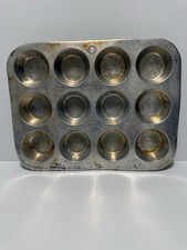 Vintage Comet Aluminum Mini Muffin Cupcake Pan 12 Made in USA