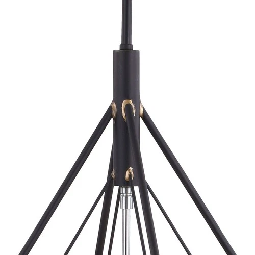 Bartlett 4-Light Pendant in Industrial and Cage Style 28.5 Inches Tall and 24 - Picture 4 of 11