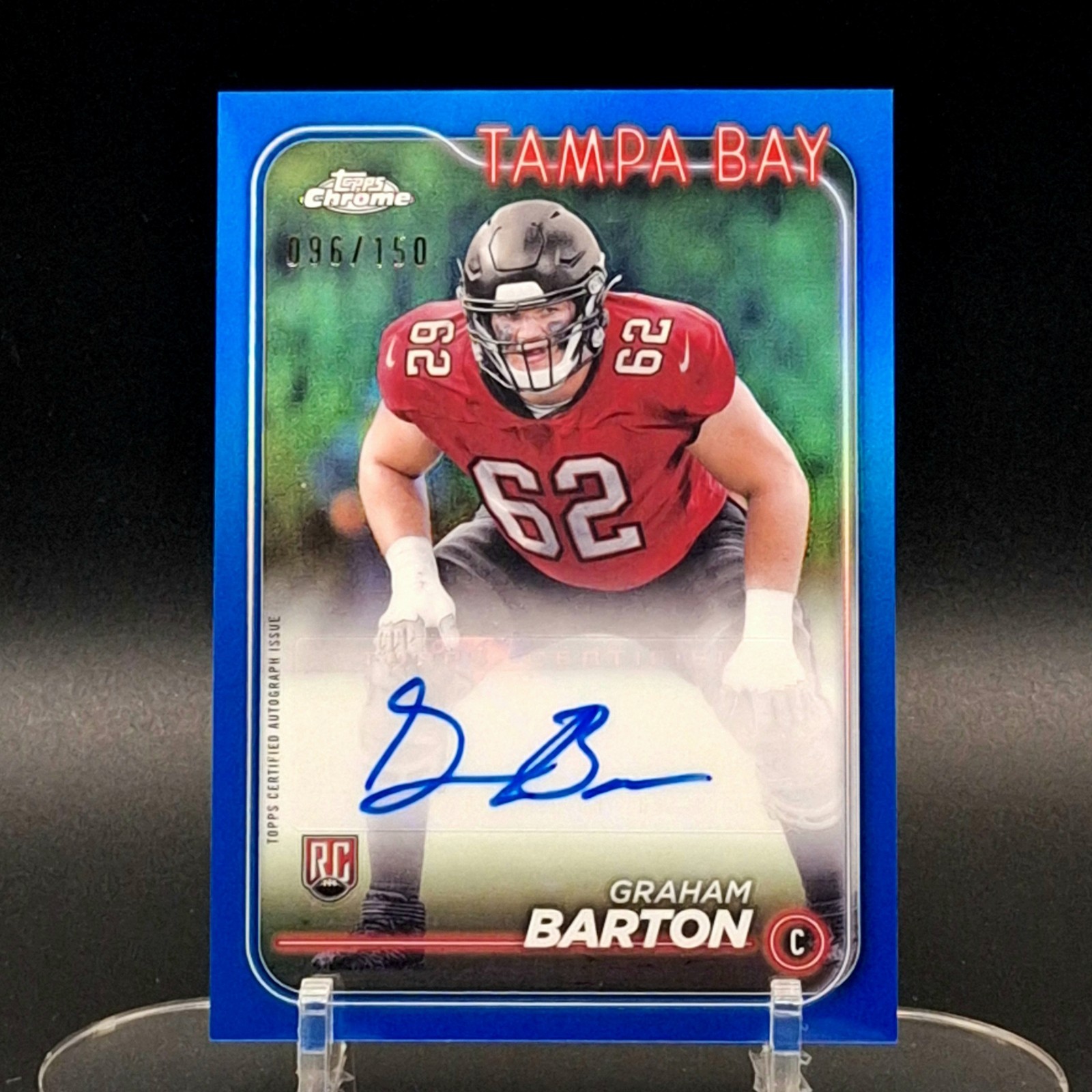 Graham Barton Topps Chrome Rookie Autographs Variations #RAGBA Blue Refractor