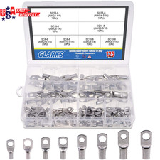 125Pcs Marine Grade Heavy Duty Tinned Copper Wire Lugs Battery Cable Ends Eyelet