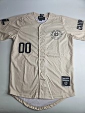 2022 Urban Champs Baseball Jersey Men's M Cream Short Sleeve Hip Hop Streetwear