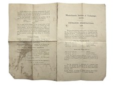 Folleto antiguo 1902 con exámenes de ingreso de Boston Massachusetts