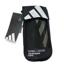 adidas Tiro Club Football Shin Pads Guards Black / Gold Adults Size Large New 