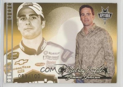 2004 Press Pass Optima Celebrity Profile Gold /100 Jimmie Johnson #G77 HOF 00em