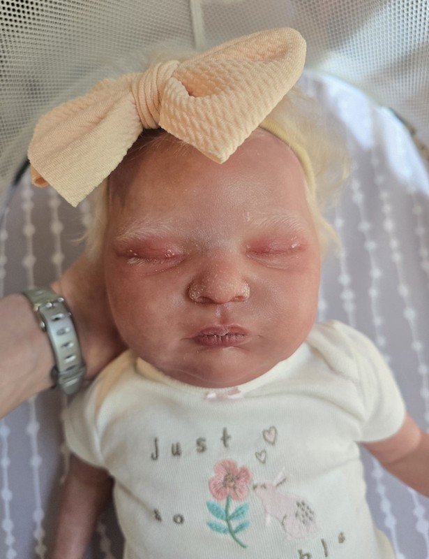 Reborn Doll LAURA with COA, Blonde Rooted Hair