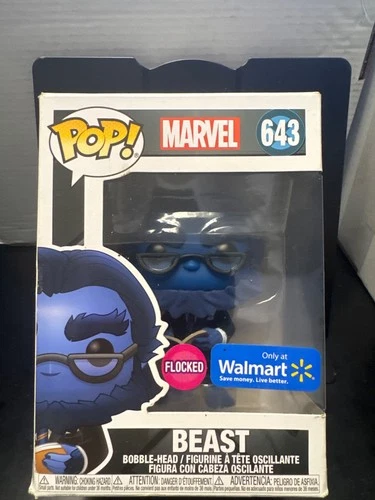 Funko Pop! Vinyl: Marvel - Beast (Flocked) - Walmart (Exclusive) #643
