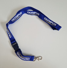 OLYMPUS Lanyard Schl&uuml;sselband blau mit Sicherheitsverschluss & Karabiner, Logo
