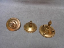 3 Accessoires Plafonniers Coupelles Rosaces Anciennes de Lustre bronze laiton