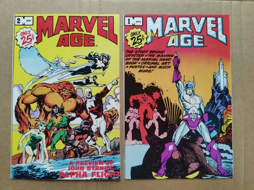 Marvel Age 1 VF+ 2 FN/VF Marvel 1983 1st Cover Alpha Flight Destro Lot Of 2 (3)