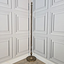 Vintage Brass Floor Lamp Barley Twist Column Antique Standard Lamp - For Rewire