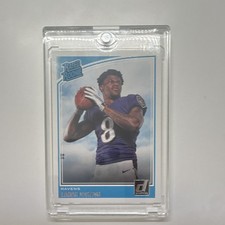 2018 Panini Donruss Rated Rookie Lamar Jackson Baltimore Ravens Rookie Card. rookie card picture
