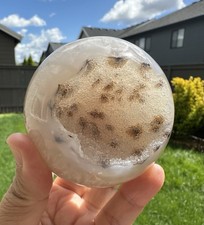 69mm High Quality Dendrite Agate/ Druzy Crystal Geode Sphere price firm 