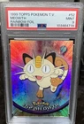 MEOWTH PSA 9 POP 9 RAINBOW FOIL #52 - Topps Pokemon 1999 TV