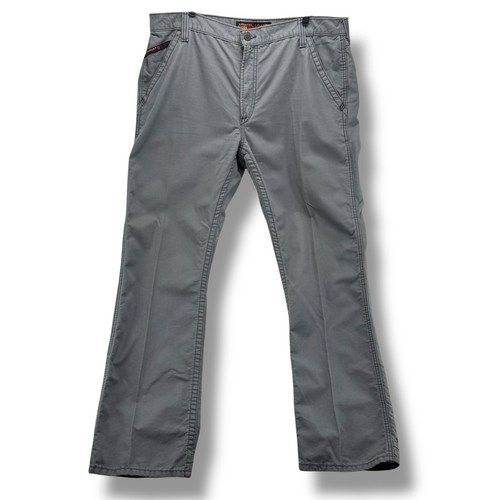 Ariat FR M4 Low Rise Boot Cut Work Pants Mens 40x34 Gray Flame Resistant CAT 2