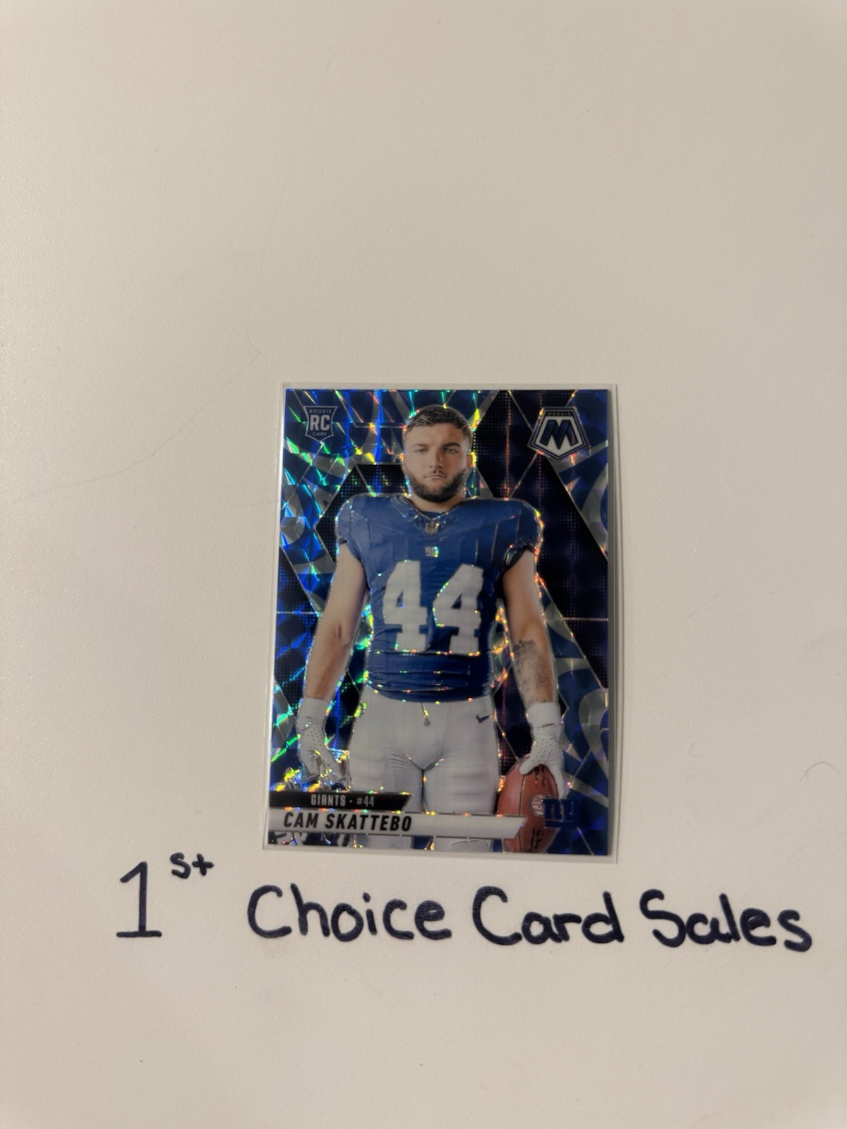 Cam Skattebo Reactive Blue IMAGE VARIATION SP 2025 Panini Mosaic #271 Giants NYG