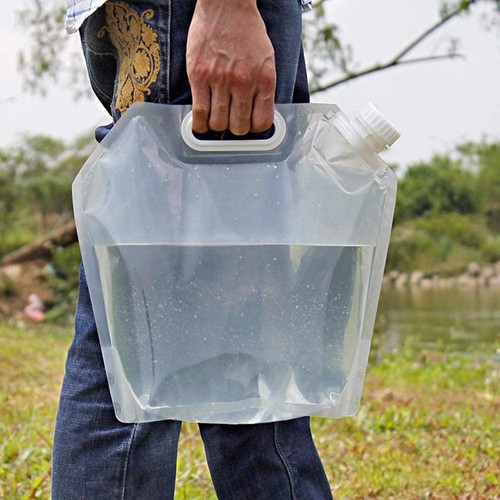 Collapsible Emergency Water Jug Container Bag Freezable BPA Free Plastic Water - Picture 7 of 12