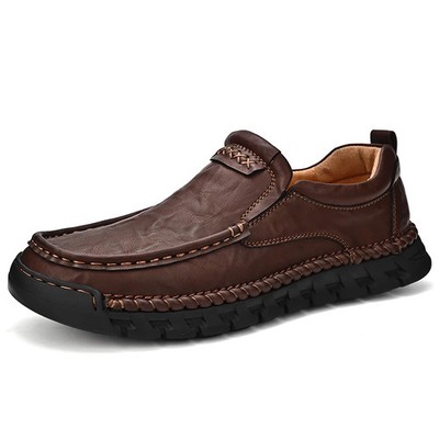 Leather Casual Business Walking Flat Shoes Men Dress Moccasins Comfortable Shoes