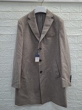 New Charles Tyrwhitt Oatmeal Pure Wool Overcoat Jacket Size 40R