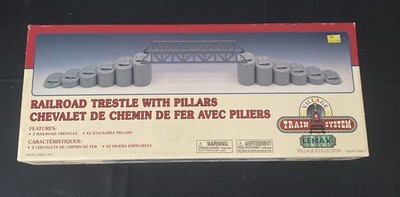 LeMax Village Collection Train System, Railroad Trestle With Pillars, 94395 A