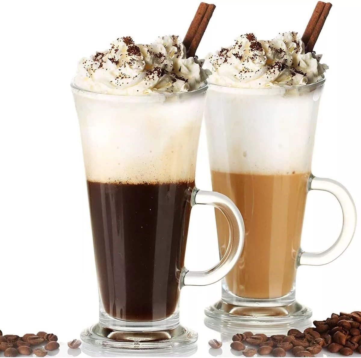 Latte Glasses Coffee Cups for Espresso Cappuccino Tea Hot Drink Glass Cups with