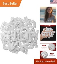 52Pcs Iron on Letter Patches, Letters A-Z Embroidered Applique Patches for Cl...