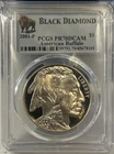 2001-P $1 American Buffalo Proof Silver Dollar ~ PCGS PR70DCAM - Black Diamond